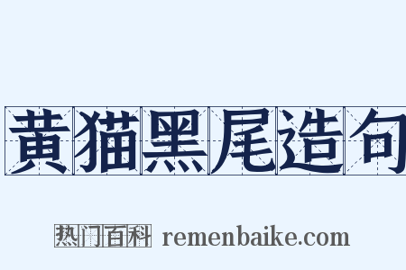 黄猫黑尾造句是什么意思的图片